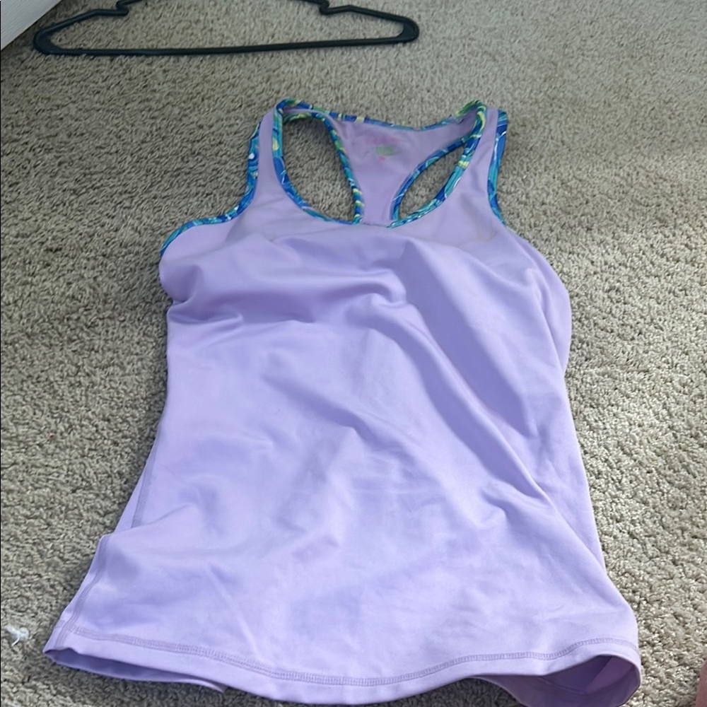 Lily Pulitzer Lavender Racerback Tank Top